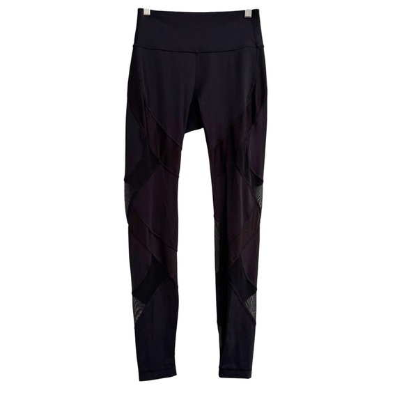 Lululemon Wunder Under High Rise Tight Mesh Black 6 - Picture 4 of 13